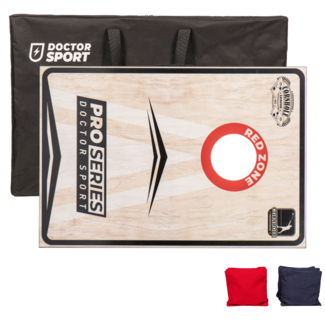 Doctor Sport Vanaf 1 juli - Cornhole Pro Series - 120x60 cm met 8 bean bags en draagtas - prachtige set van echt hout