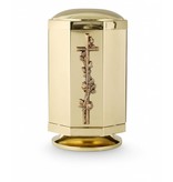 Rozenkrans urn gepolijst - Messing