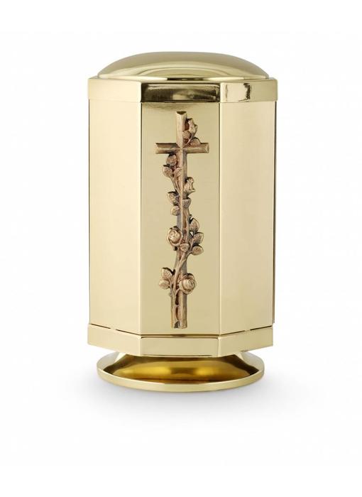 Rozenkrans urn gepolijst - Messing