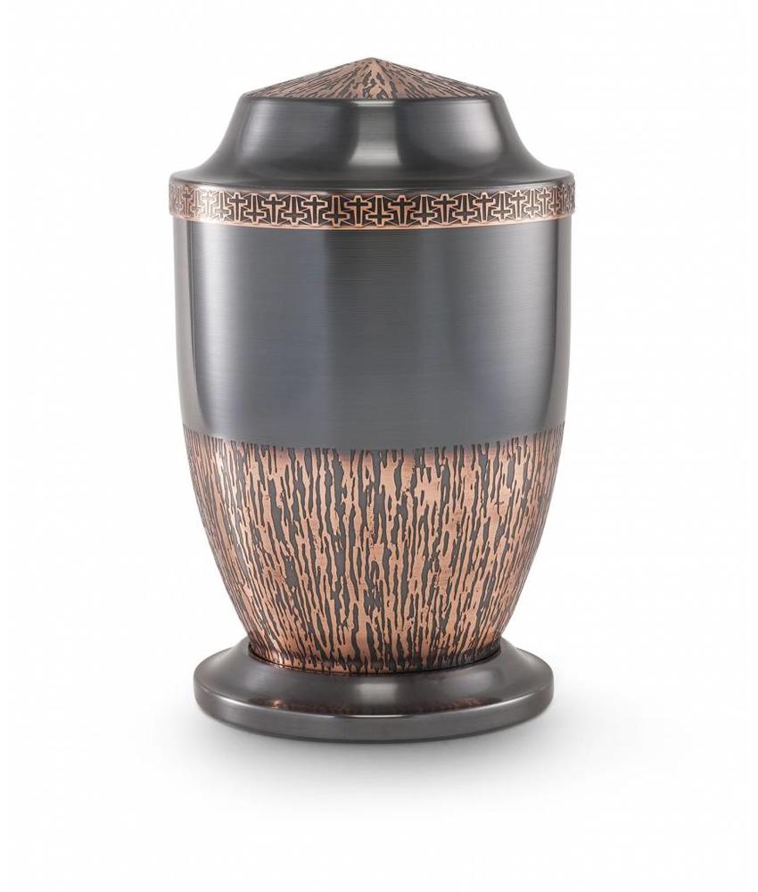 Kruis reliëf urn - koper