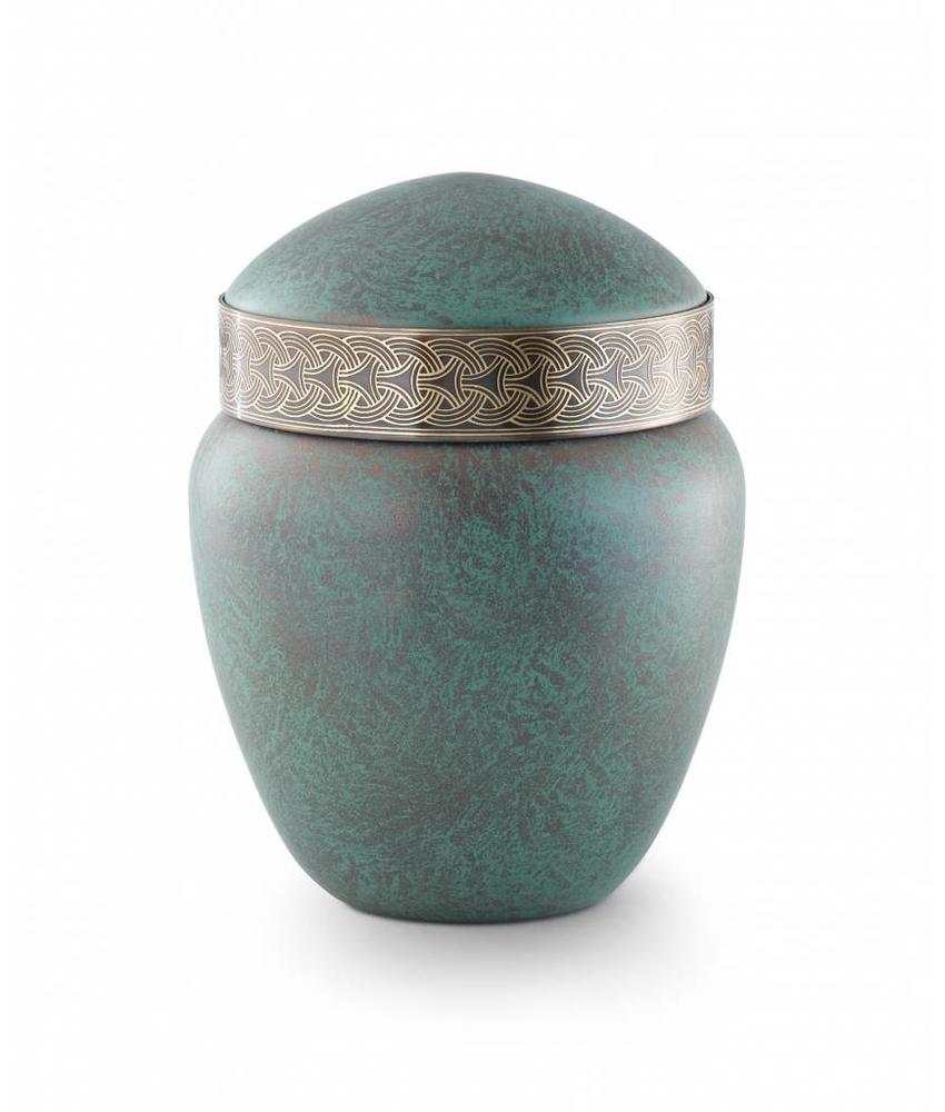 Keltische urn koper patina - koper