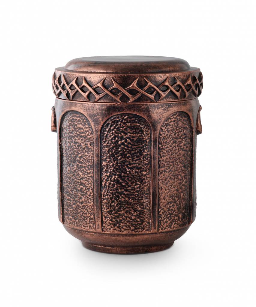  Keramische urn met doornenreliëf - Keramiek