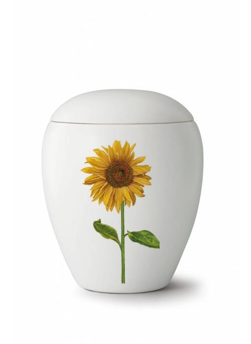 Bianco zonnebloem urn - Keramiek