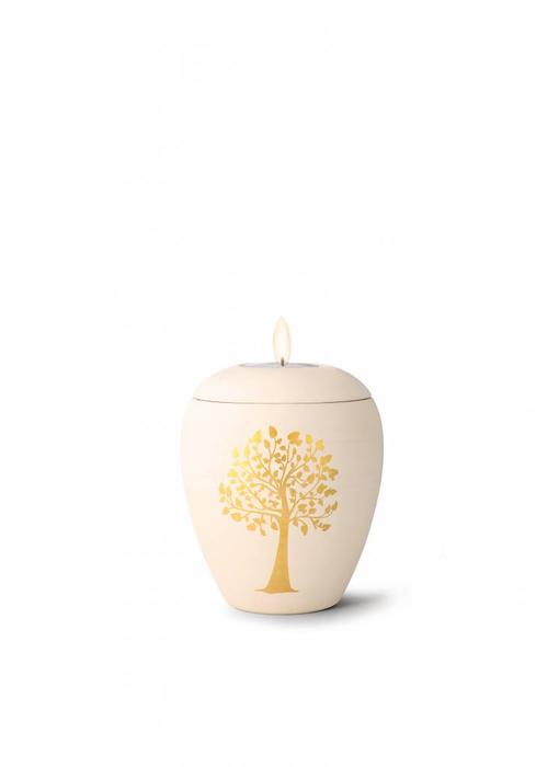 Mini siena boom urn met lichtje - Keramiek