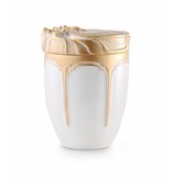 Gouden waterlelie urn - Keramiek