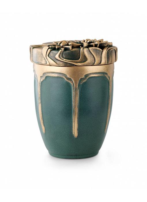 Patina waterlelie urn - Keramiek