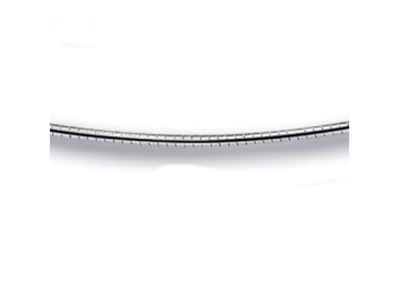 Slangen halsketting 45 cm -1.4 mm - zilver