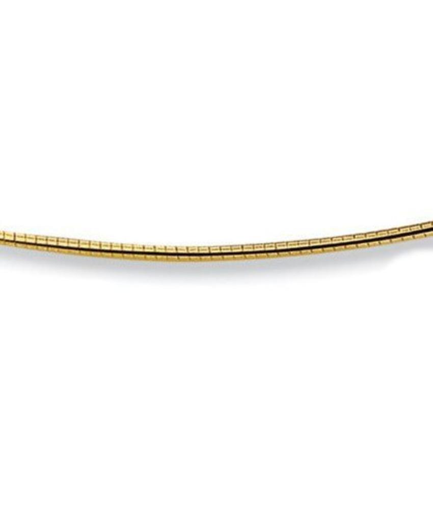 Slangen Halsketting 42 cm - 1.4 mm - goud