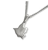 Vingerafdruk vogel mat - 925 Zilver