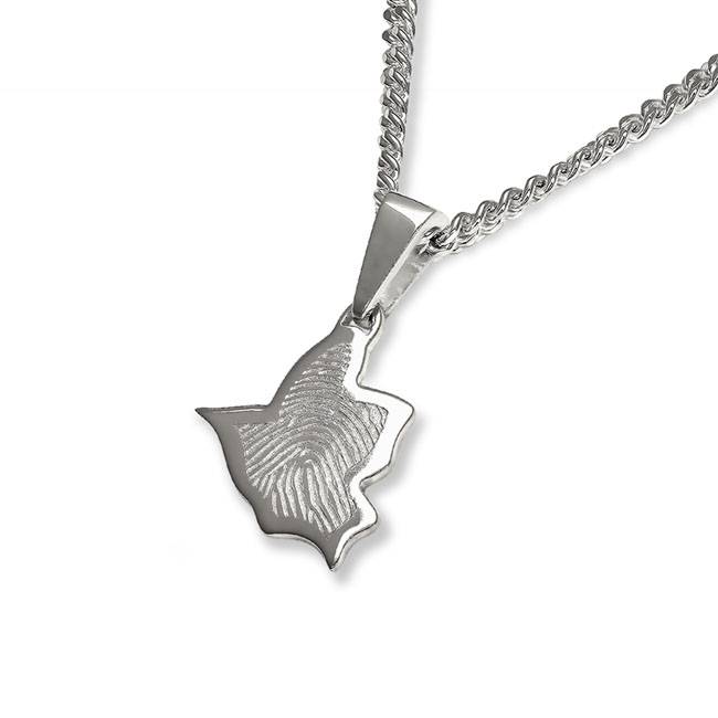  Vingerafdruk vogel mat - 925 Zilver