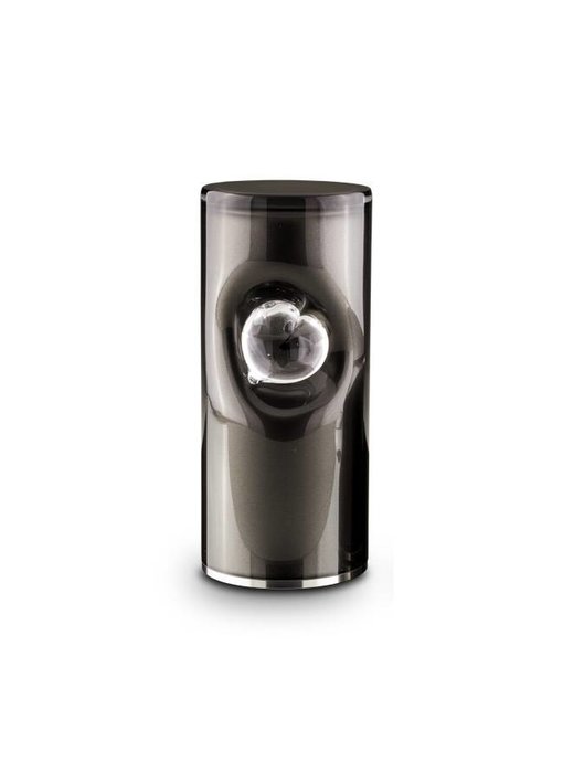 Cilinder urn zwart - glas