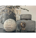 Mini urn hart asbeeldje - brons