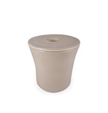 SALE - Keramische urn getailleerd medium met kaarsje - wit