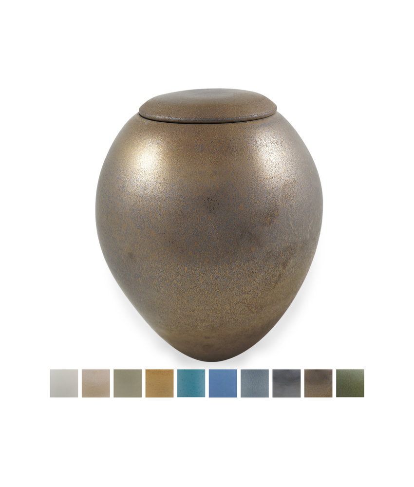 Keramische urn elegant groot - verkrijgbaar in 10 kleuren