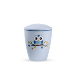 Kinder urn uil op tak zachtblauw - bio Kinder urn uil op tak zachtblauw - bio