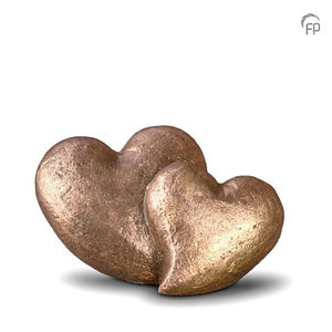 Indirect bijeenkomst animatie Mini urn verbonden hart - keramiek - UitvaartUniq