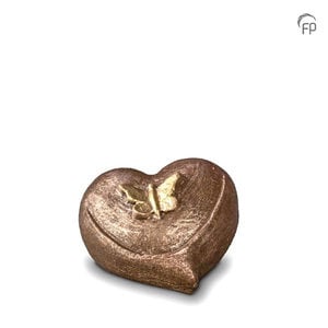  Mini urn vlinder in hart - keramiek
