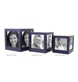 Foto kubus urn violet L - hout