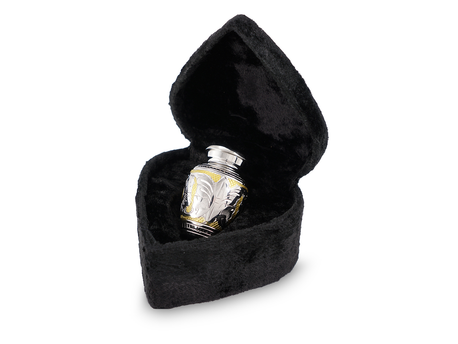  Mini urn zilver en goudkleurig - messing