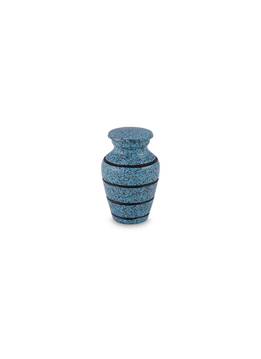 Mini urn turquoise - messing