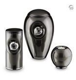 Cilinder urn zwart - glas