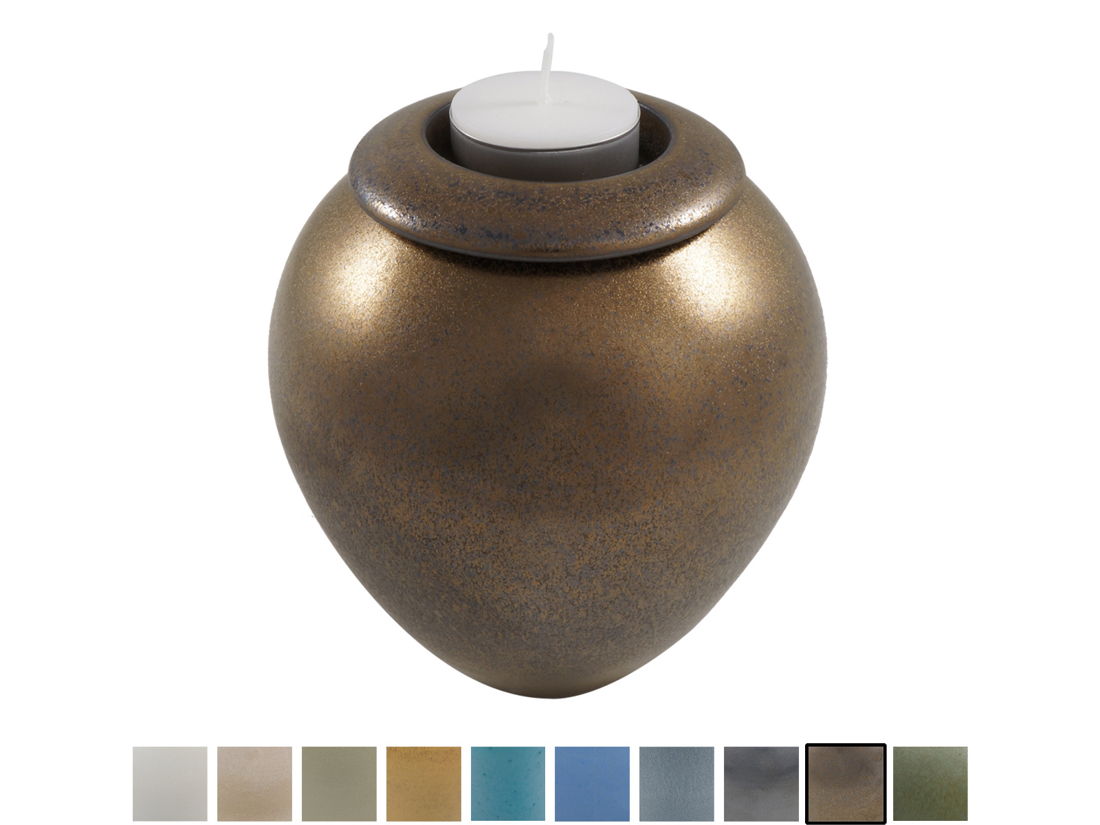  Keramische urn elegant klein met kaarsje - verkrijgbaar in 10 kleuren