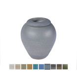 Keramische urn elegant klein met kaarsje - verkrijgbaar in 10 kleuren