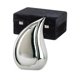 Teardrop urn groot zilver - messing