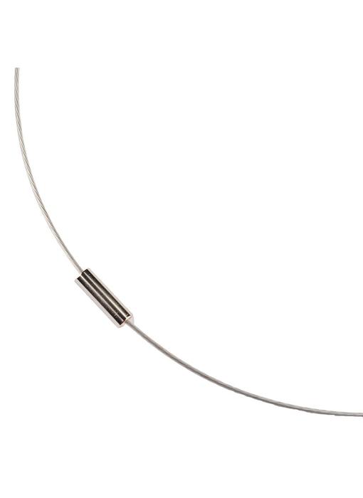 Hals spang draadcollier - 45 cm - RVS