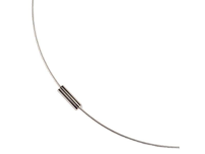 Hals spang draadcollier - 45 cm - RVS