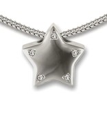 Ashanger puntige ster - 925 Sterling zilver met zirkonia