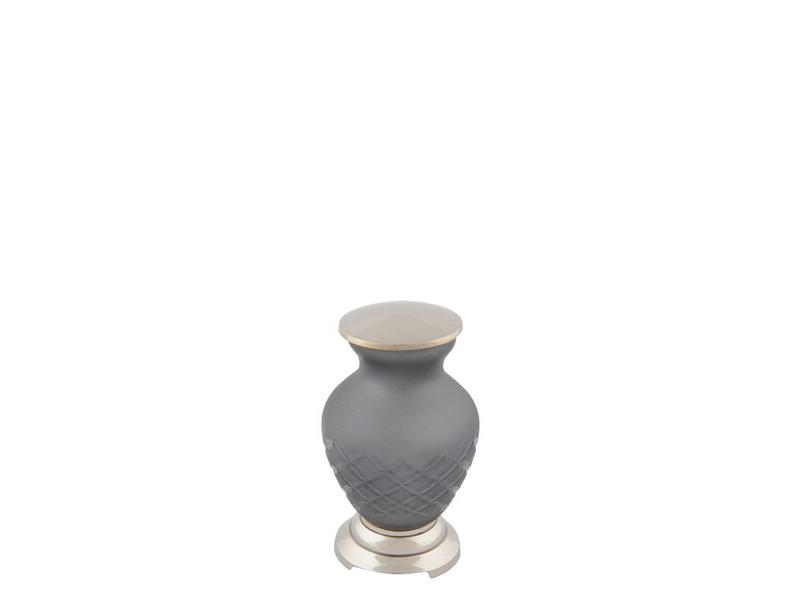 Mini urn zwart barok - glas