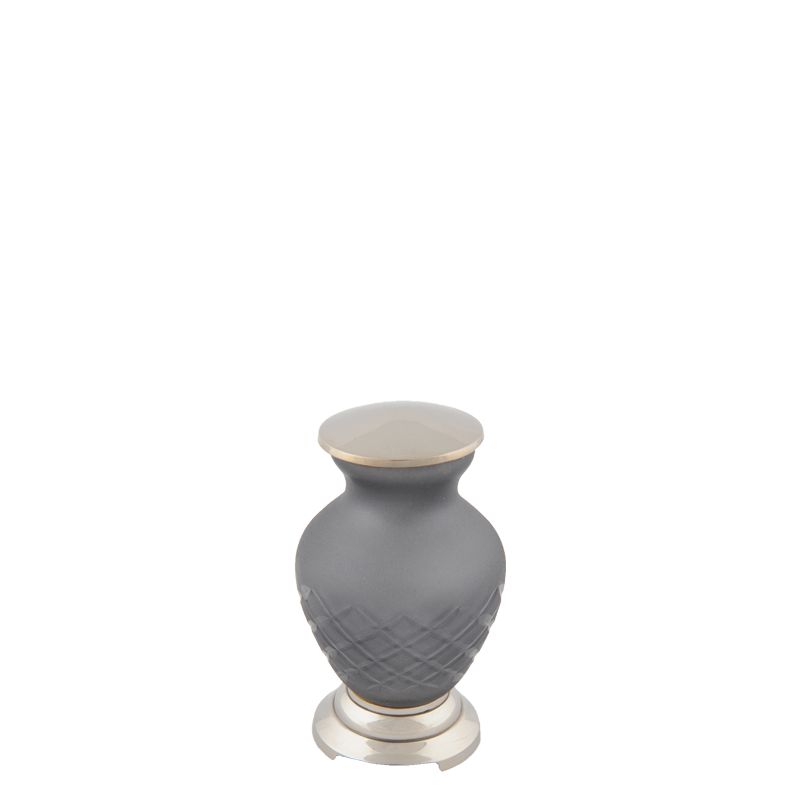  Mini urn zwart barok - glas