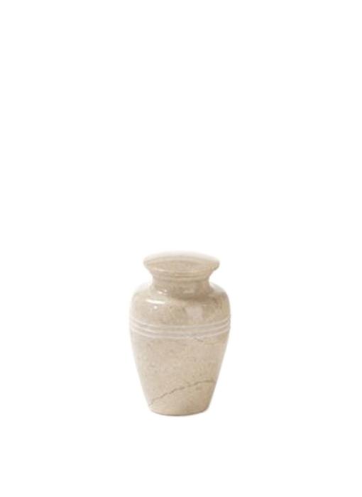 Mini urn creme - marmer