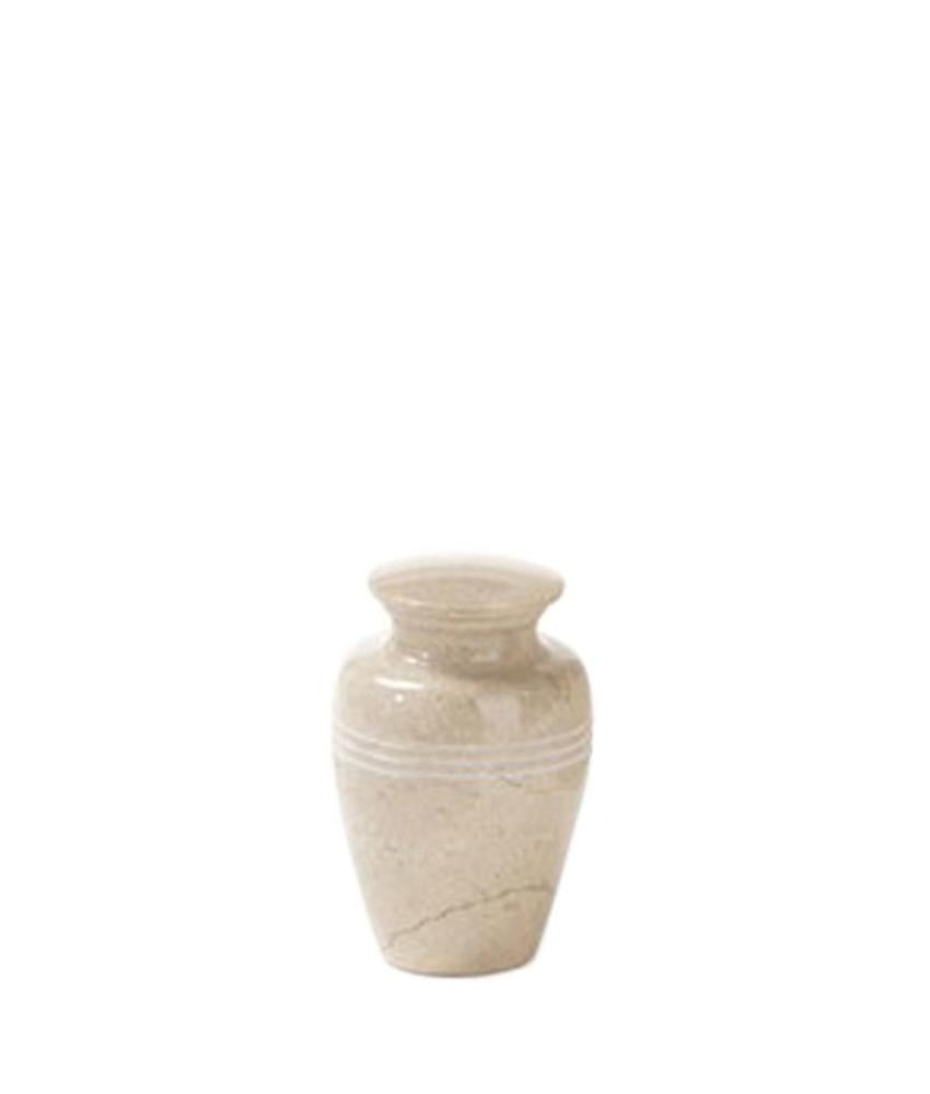 Mini urn creme - marmer