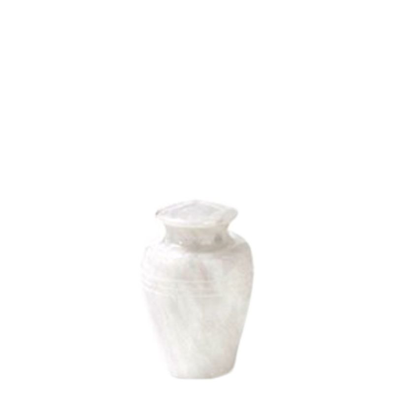  Mini urn wit - marmer