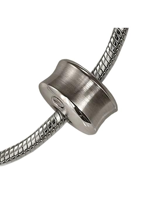 Asbedel rond 3 mat glans - zilver