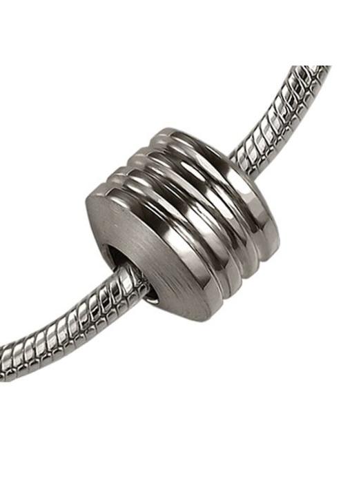 Asbedel rond met 3 sierranden - zilver