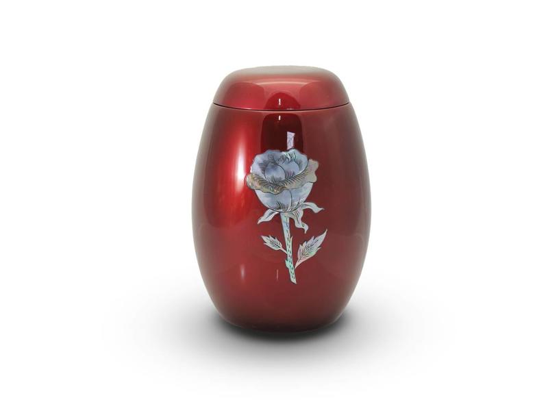 Rode rozen urn - glasfiber