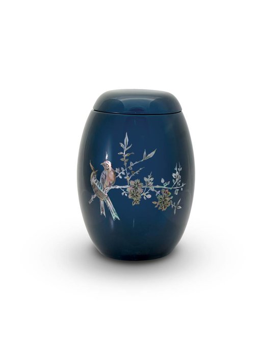 Blauw lente tafereel - glasfiber