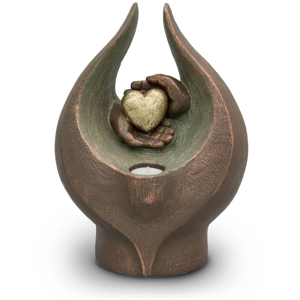  Verlichte gevoelens hart urn groot - keramiek