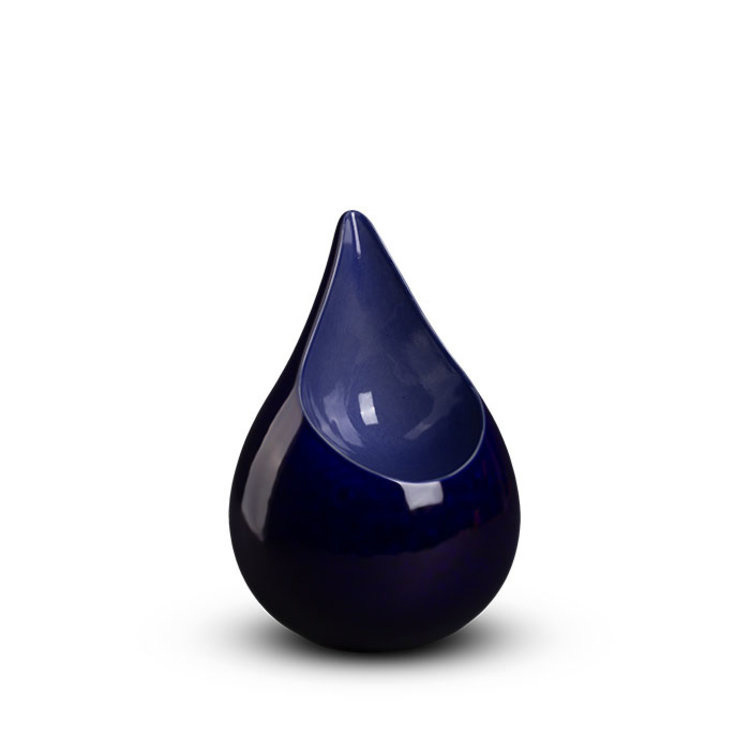  Teardrop zwart blauw duo urn - keramiek