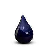 Teardrop zwart blauw mini urn - keramiek