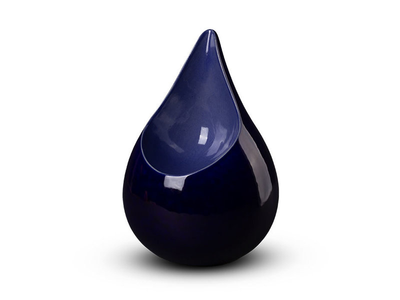 Teardrop zwart blauw met inkeping - keramiek