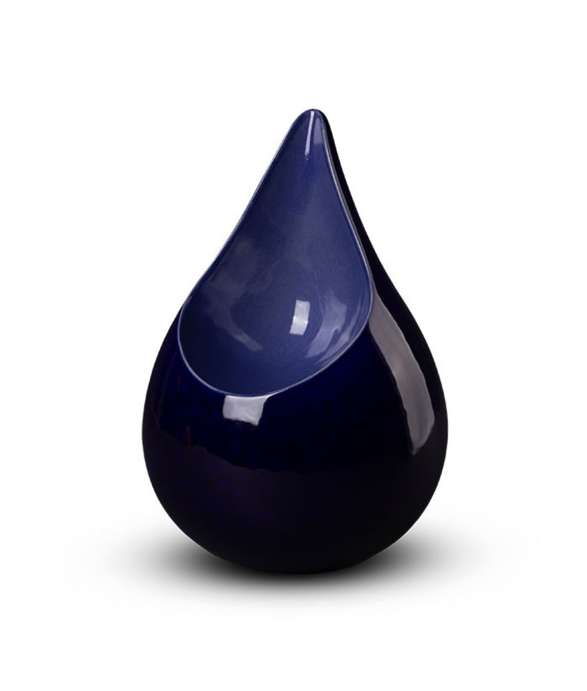 Teardrop zwart blauw met inkeping - keramiek