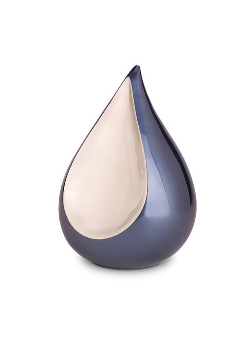 Liefdes traan in blauw - messing