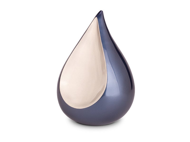 Liefdes traan in blauw - messing