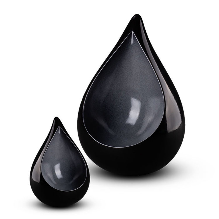  Teardrop duo urn zwart - keramiek