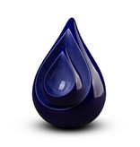 Teardrop duo urn blauw - keramiek