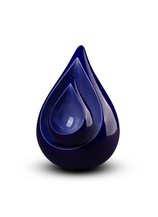 Teardrop duo urn blauw - keramiek